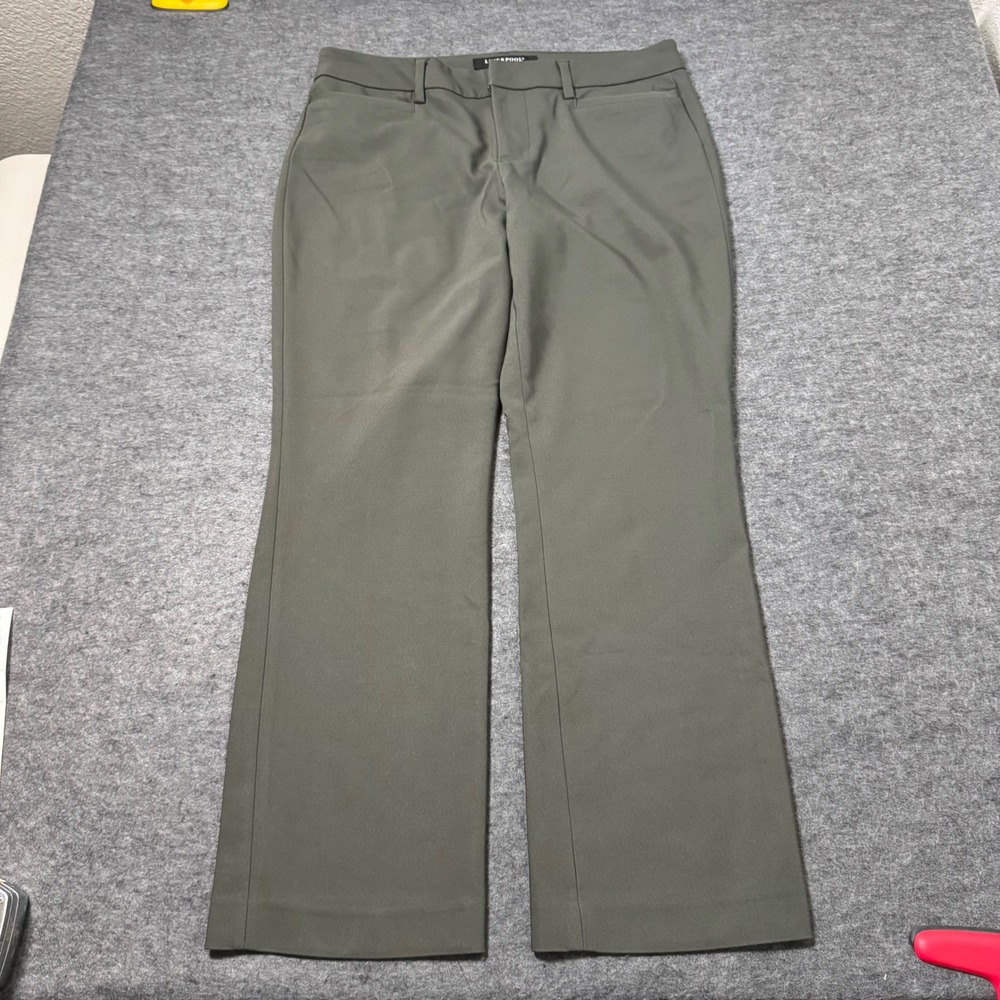 Liverpool Los Angeles Knit Trousers Green Petite 8/29 Straight Leg Pants